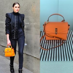 Henri Bendel Orange Satchel Bag